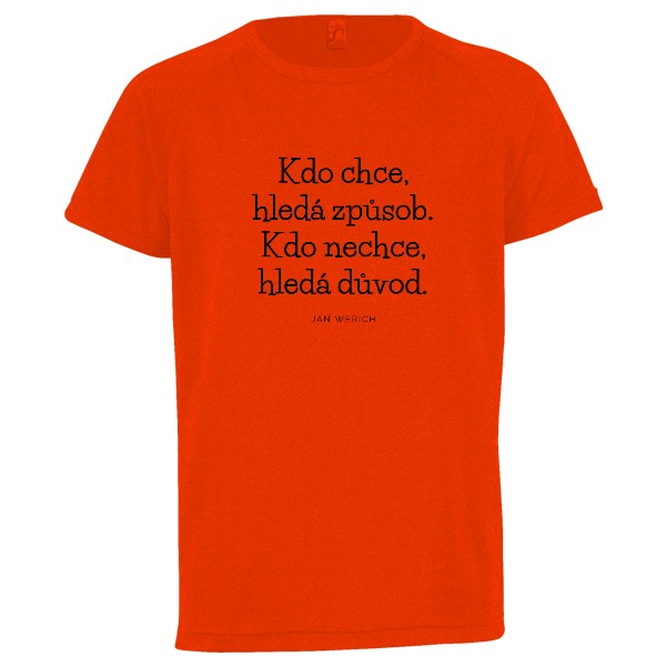 Dětské funkční tričko  s potiskem Dětské sportovní triko s motivací