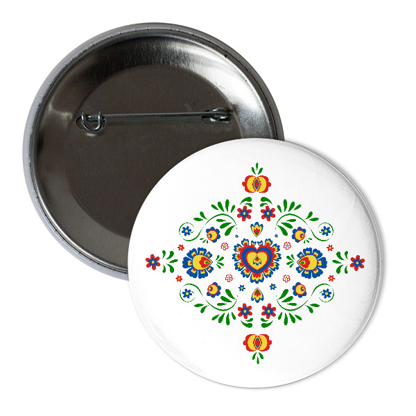 Odznak  s potlačou Folklórný ornament