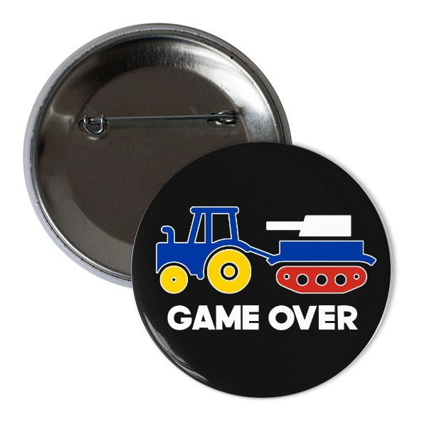 Button s potiskem Game over for Russia