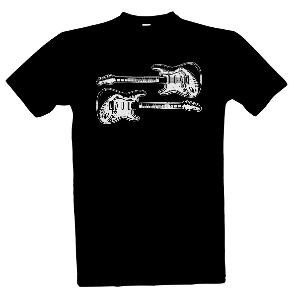 Tričko s potlačou Gitary