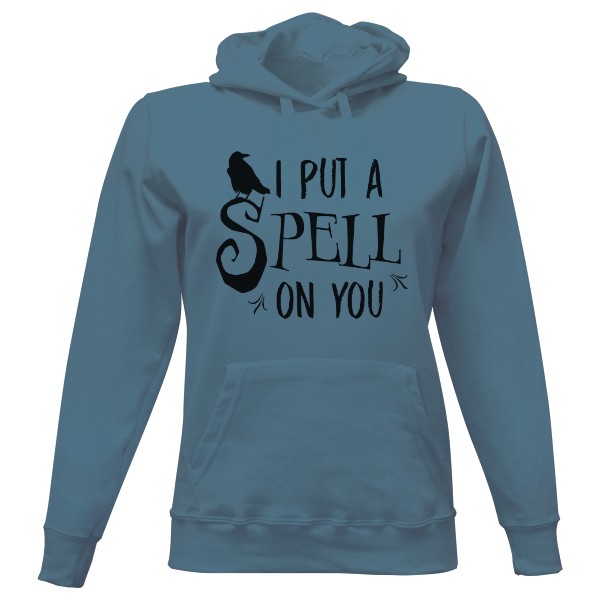 Dámska mikina s kapucňou s potlačou I put a spell