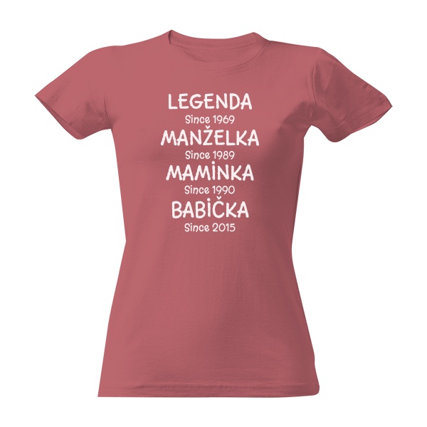 Tričko s potiskem Legenda - babička