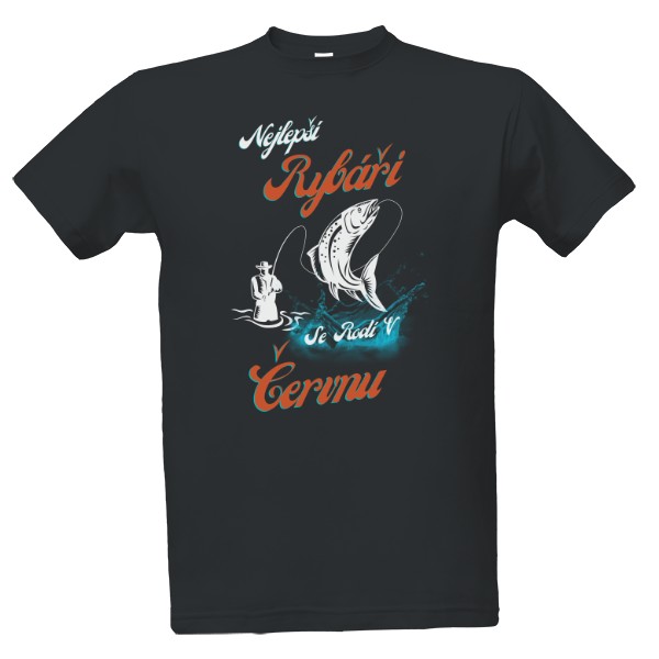Tričko s potiskem Nejlepší rybář červen
