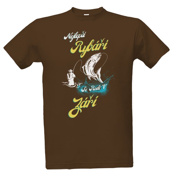 Tričko s potiskem Nejlepší rybář září