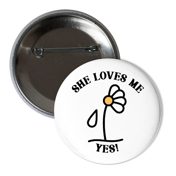 Odznak  s potlačou Placka - Má mě ráda