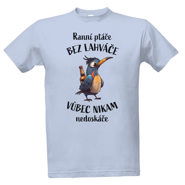 Tričko s potiskem Ranní ptáče bez lahváče