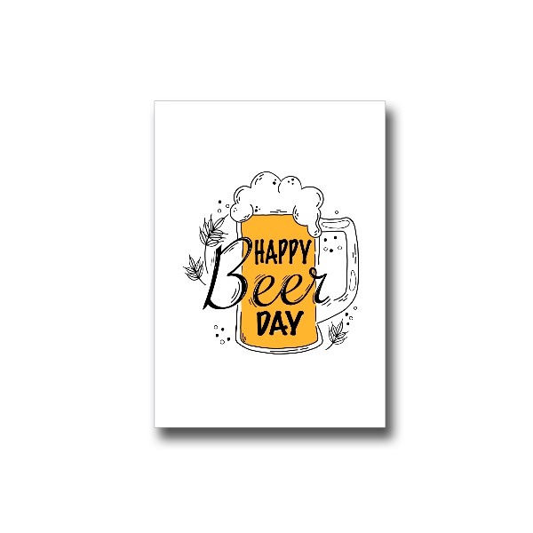 Darčeková kartička s potlačou Šťastné pivozeniny!