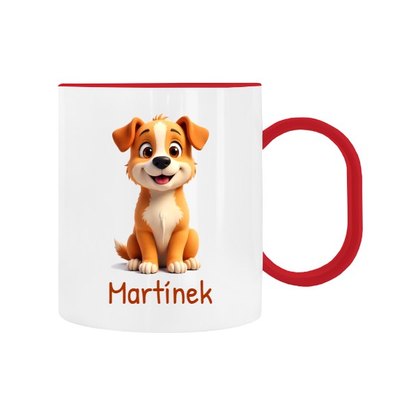 Detský hrnček plastový s potlačou Šteniatko s menom