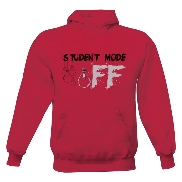 Pánska mikina s kapucňou s potlačou Student Mode Off 3